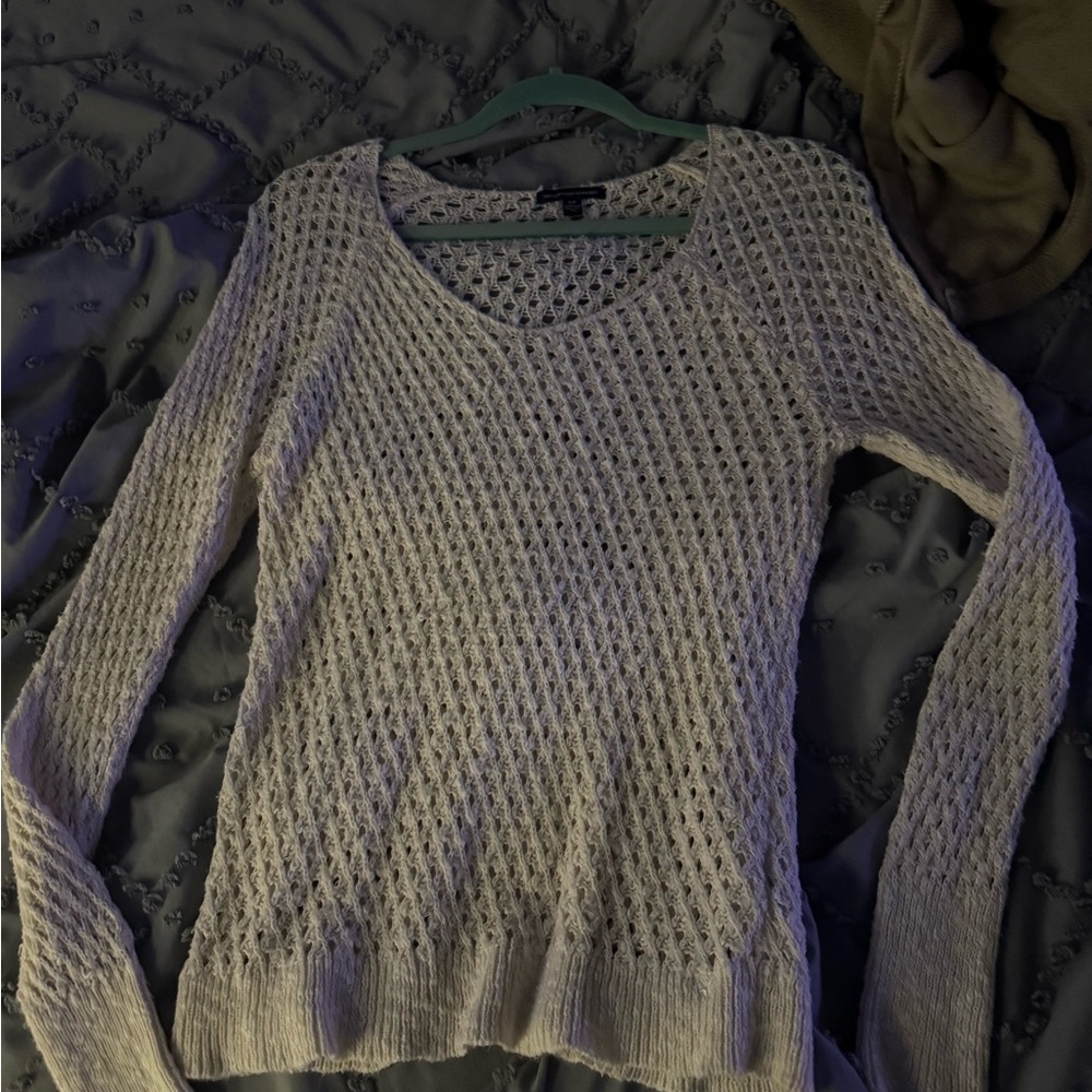 American Eagle Outfitters Textured Cream Sweater